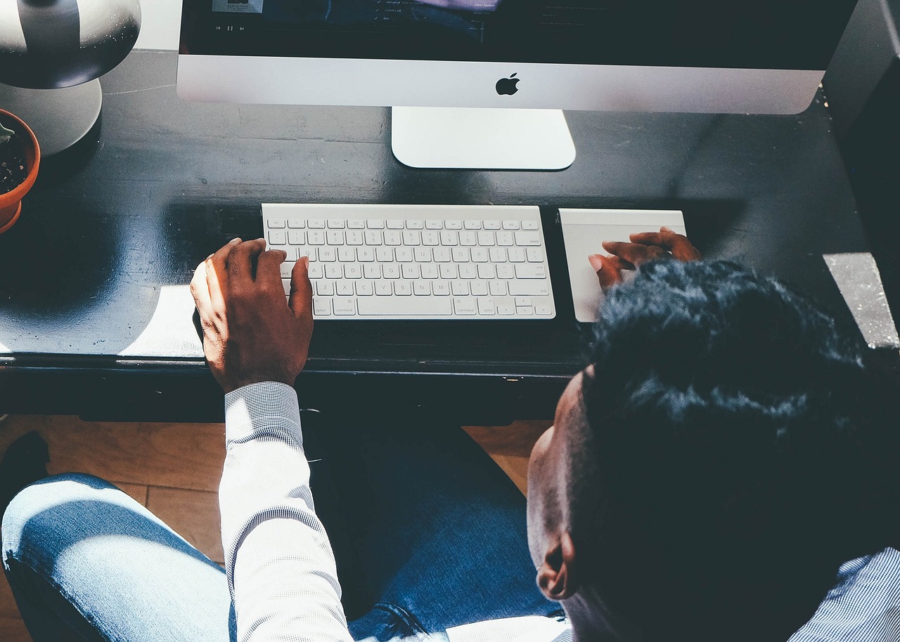 person at computer